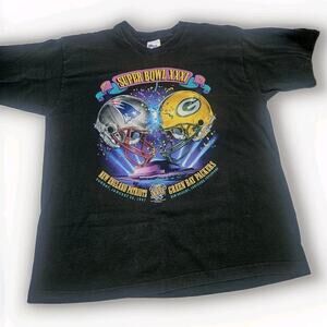 Vintage 97 Super Bowl XXXI T-Shirt XL New England Patriots Vs Packers Green Bay